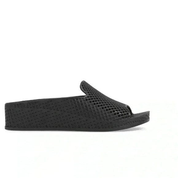 Jeffrey Campbell Fling 2 Black Slide Wedges Sandals Shoes Sz 7 - Picture 2 of 10